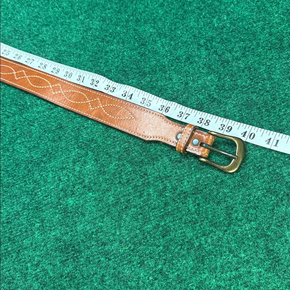 Handmade Brittania Brown Leather Belt (Size 36) - Picture 5 of 6